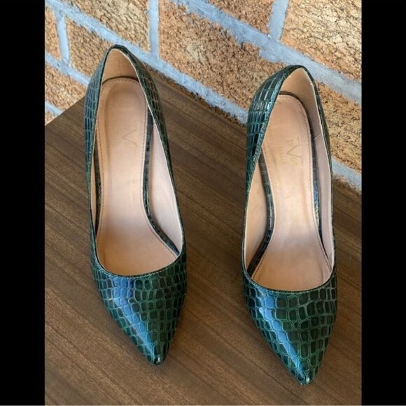V 1969 green snake heels size 8.5 - Picture 4 of 10
